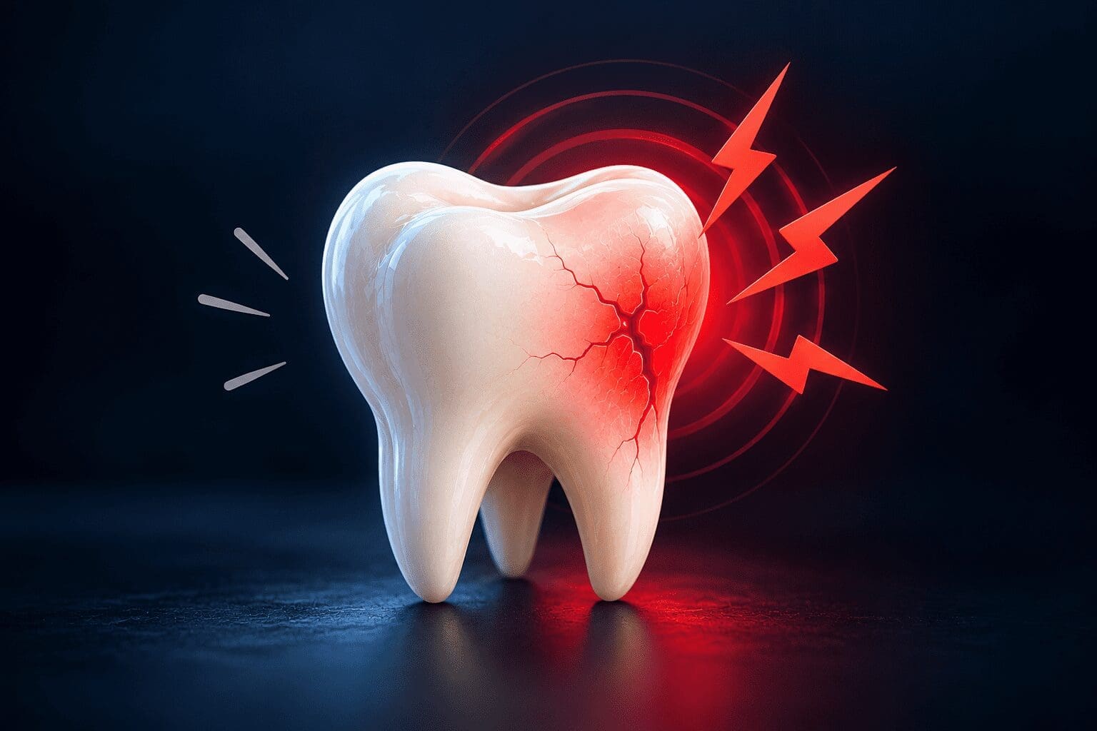 Glowing Molar with Radiating Pai best painkiller for toothache